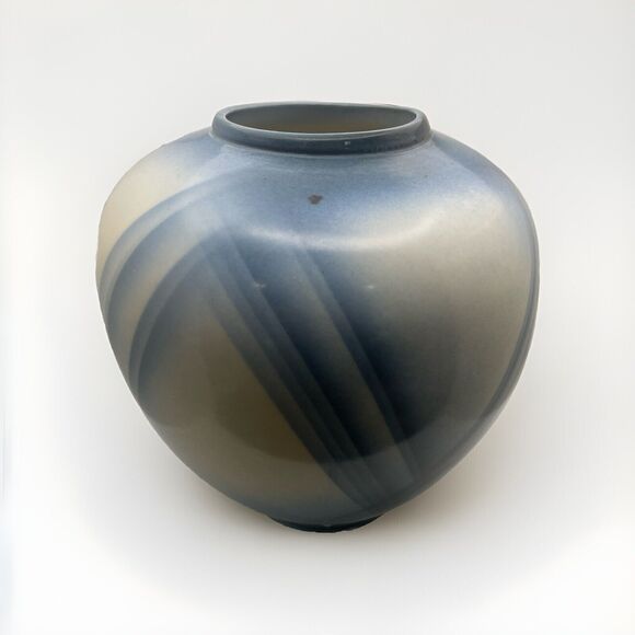 M. (Marilyn) Coplin Newberry Studio Art Blue Abstract Vase Pottery 1990 Signed - Picture 8 of 10